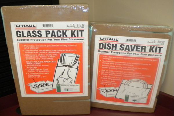 Dish Saver Packing Kit With Moving Box